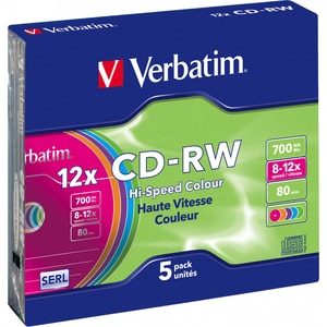 CD-RW VERBATIM 43167, 12x, 700MB, 5buc CD-RW VERBATIM 43167, 12x, 700MB, 5buc