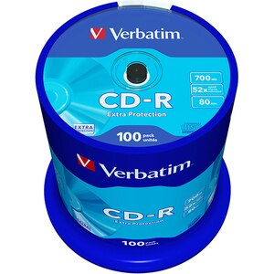 CD-R VERBATIM 43411, 52x, 700MB, 100buc CD-R VERBATIM 43411, 52x, 700MB, 100buc