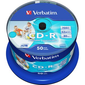CD-R VERBATIM 43438, 52x, 700MB, 50buc CD-R VERBATIM 43438, 52x, 700MB, 50buc
