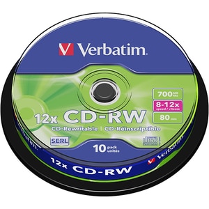 CD-RW VERBATIM 43480, 12x, 700MB, 10buc CD-RW VERBATIM 43480, 12x, 700MB, 10buc