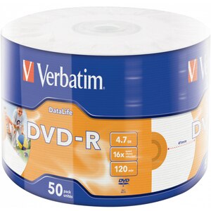 DVD-R VERBATIM 43793 DataLife, 16x, 4.7GB, 50buc DVD-R VERBATIM 43793 DataLife, 16x, 4.7GB, 50buc