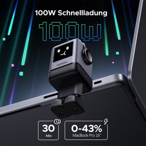 Incarcator retea UGREEN Nexode X688, 3x USB-C + USB, 100W, cu display TFT, negru Incarcator retea UGREEN Nexode X688, 3x USB-C + USB, 100W, cu display TFT, negru