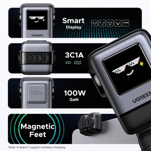 Incarcator retea UGREEN Nexode X688, 3x USB-C + USB, 100W, cu display TFT, negru Incarcator retea UGREEN Nexode X688, 3x USB-C + USB, 100W, cu display TFT, negru