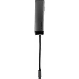 Hub USB Type-C VERBATIM 49140, USB 3.0, HDMI, gri-negru Hub USB Type-C VERBATIM 49140, USB 3.0, HDMI, gri-negru