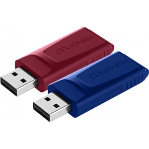 Memorie USB VERBATIM Slider Multipack, 2 x 32GB, USB 2.0, rosu-albastru Memorie USB VERBATIM Slider Multipack, 2 x 32GB, USB 2.0, rosu-albastru