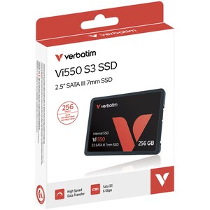 Solid-State Drive (SSD) VERBATIM Vi550, 256GB, SATA3, 2.5", 49351 Solid-State Drive (SSD) VERBATIM Vi550, 256GB, SATA3, 2.5", 49351