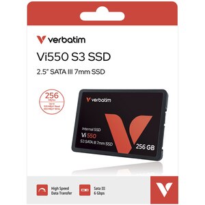 Solid-State Drive (SSD) VERBATIM Vi550, 256GB, SATA3, 2.5", 49351 Solid-State Drive (SSD) VERBATIM Vi550, 256GB, SATA3, 2.5", 49351