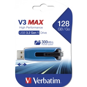 Memorie USB VERBATIM V3 MAX, 128GB, USB 3.2, albastru Memorie USB VERBATIM V3 MAX, 128GB, USB 3.2, albastru