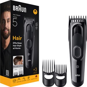 Aparat de tuns BRAUN Seria 5 HC5530, acumulator, 50 min autonomie, negru Aparat de tuns BRAUN Seria 5 HC5530, acumulator, 50 min autonomie, negru