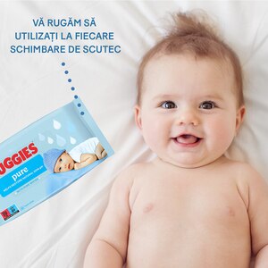 Servetele umede HUGGIES Pure, 56 buc Servetele umede HUGGIES Pure, 56 buc