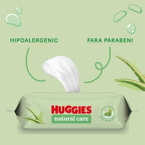 Servetele umede HUGGIES Natural Care Triplo, 3 pachete, 168 buc Servetele umede HUGGIES Natural Care Triplo, 3 pachete, 168 buc