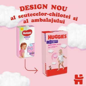 Scutece chilotel HUGGIES Pants Jumbo nr 5, Fata, 12-17 kg, 68 buc Scutece chilotel HUGGIES Pants Jumbo nr 5, Fata, 12-17 kg, 68 buc
