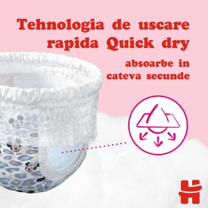 Scutece chilotel HUGGIES Pants Jumbo nr 3, Fata, 6-11 kg, 88 buc Scutece chilotel HUGGIES Pants Jumbo nr 3, Fata, 6-11 kg, 88 buc