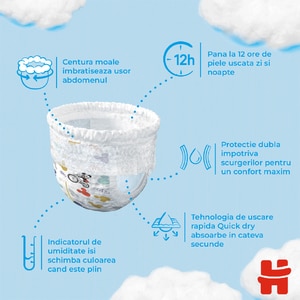 Scutece chilotel HUGGIES Pants Jumbo nr 6, Baiat, 15-25 kg, 60 buc Scutece chilotel HUGGIES Pants Jumbo nr 6, Baiat, 15-25 kg, 60 buc