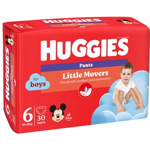 Scutece chilotel HUGGIES Little Movers Pants Jumbo nr 6, Baiat, 15-25 kg, 30 buc Scutece chilotel HUGGIES Little Movers Pants Jumbo nr 6, Baiat, 15-25 kg, 30 buc
