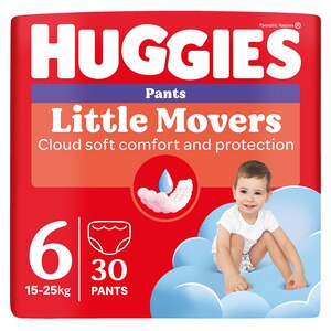 Scutece chilotel HUGGIES Little Movers Pants Jumbo nr 6, Baiat, 15-25 kg, 30 buc Scutece chilotel HUGGIES Little Movers Pants Jumbo nr 6, Baiat, 15-25 kg, 30 buc