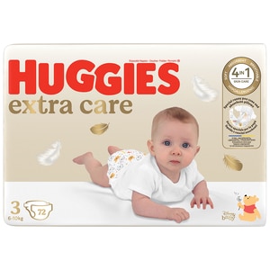 Scutece HUGGIES Extra Care Mega nr 3, 6-10 kg, 72 buc Scutece HUGGIES Extra Care Mega nr 3, 6-10 kg, 72 buc
