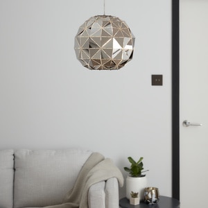 Lustra tip pendul, Argintiu, 28 W, 1 x E27 GoodHome Edasich Lustra tip pendul, Argintiu, 28 W, 1 x E27 GoodHome Edasich