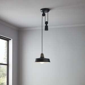 Lustra tip pendul, Negru, 60 W, 1 x E27 GoodHome Yarra Lustra tip pendul, Negru, 60 W, 1 x E27 GoodHome Yarra