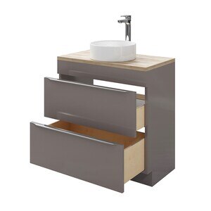Masca lavoar GoodHome Imandra, 80 x 45 x 82 cm, taupe Masca lavoar GoodHome Imandra, 80 x 45 x 82 cm, taupe