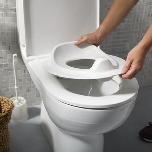 Capac WC cu reductor GOODHOME Yalu, polipropilena, alb Capac WC cu reductor GOODHOME Yalu, polipropilena, alb