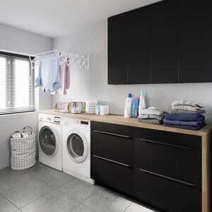 Masca lavoar GoodHome Imandra, 60 x 45 x 82 cm, negru Masca lavoar GoodHome Imandra, 60 x 45 x 82 cm, negru
