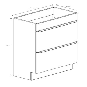 Masca lavoar GoodHome Imandra, 80 x 45 x 82 cm, nuc Masca lavoar GoodHome Imandra, 80 x 45 x 82 cm, nuc