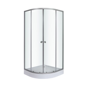 Cabina dus standard WEDDELL, semirotunda, profil aluminiu, sticla securizata, 90 x 90 x 192 cm, alb Cabina dus standard WEDDELL, semirotunda, profil aluminiu, sticla securizata, 90 x 90 x 192 cm, alb