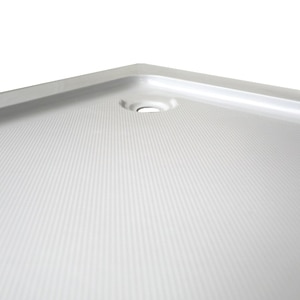 Cabina dus standard WEDDELL, semirotunda, profil aluminiu, sticla securizata, 90 x 90 x 192 cm, alb Cabina dus standard WEDDELL, semirotunda, profil aluminiu, sticla securizata, 90 x 90 x 192 cm, alb