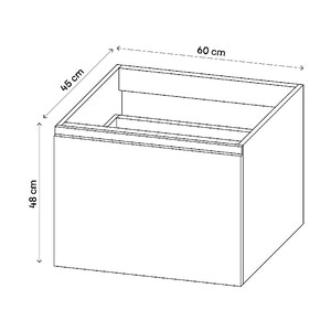 Masca lavoar GoodHome Levanna, suspendata, 60 x 45 x 48 cm, alb Masca lavoar GoodHome Levanna, suspendata, 60 x 45 x 48 cm, alb