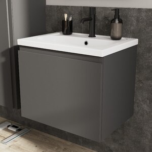 Masca lavoar GoodHome Levanna, suspendata, 60 x 45 x 48 cm, gri Masca lavoar GoodHome Levanna, suspendata, 60 x 45 x 48 cm, gri