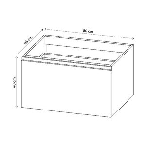Masca lavoar GoodHome Levanna, suspendata, 80 x 45 x 48 cm, alb Masca lavoar GoodHome Levanna, suspendata, 80 x 45 x 48 cm, alb