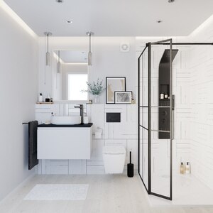 Masca lavoar GoodHome Levanna, suspendata, 80 x 45 x 48 cm, alb Masca lavoar GoodHome Levanna, suspendata, 80 x 45 x 48 cm, alb