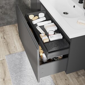 Masca lavoar GoodHome Levanna, suspendata, 80 x 45 x 48 cm, antracit Masca lavoar GoodHome Levanna, suspendata, 80 x 45 x 48 cm, antracit