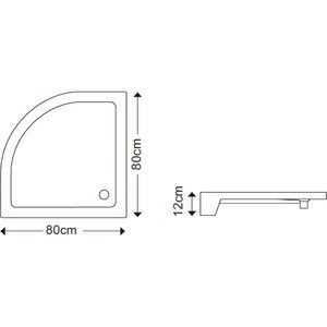 Cabina dus standard Arkell, semirotunda, 80 x 80 x 192 cm, sticla securizata 4mm, profil crom Cabina dus standard Arkell, semirotunda, 80 x 80 x 192 cm, sticla securizata 4mm, profil crom