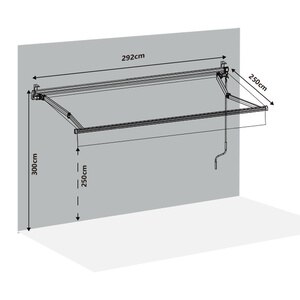 Copertina retractabila KLIKSTROM, aluminiu, 292 x 250 cm, gri Copertina retractabila KLIKSTROM, aluminiu, 292 x 250 cm, gri
