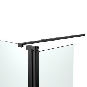 Paravan dus walk-in GoodHome Ledava, 80+45 x 195 cm, profil aluminiu, sticla securizata 8mm, negru Paravan dus walk-in GoodHome Ledava, 80+45 x 195 cm, profil aluminiu, sticla securizata 8mm, negru
