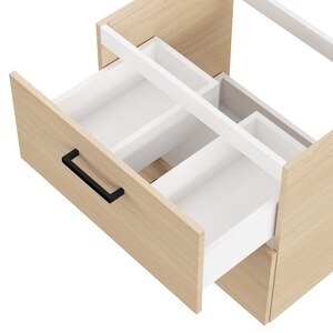 Baza pentru lavoar Pyxis, suspendata, decor stejar, 60 cm Baza pentru lavoar Pyxis, suspendata, decor stejar, 60 cm