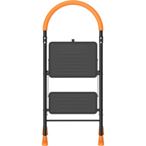 Scara pliabila MAGNUSSON, 1x2 trepte, 150 kg, otel, negru Scara pliabila MAGNUSSON, 1x2 trepte, 150 kg, otel, negru