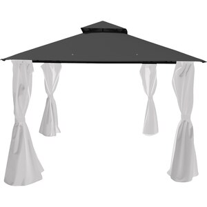Acoperis pavilion Thar, poliester, 300 x 300 cm, gri Acoperis pavilion Thar, poliester, 300 x 300 cm, gri