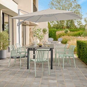 Umbrela de exterior GOODHOME Corby, 3 x 3m, bej Umbrela de exterior GOODHOME Corby, 3 x 3m, bej