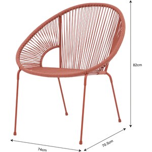 Scaun terasa Hosti, otel, 74 x 69.5 x 82 cm, roz Scaun terasa Hosti, otel, 74 x 69.5 x 82 cm, roz