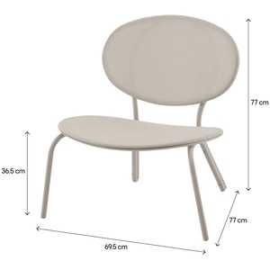 Scaun terasa Matola, otel, 69.5 x 77 x 77 cm, argintiu Scaun terasa Matola, otel, 69.5 x 77 x 77 cm, argintiu