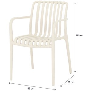 Scaun terasa Timbo, plastic, 55 x 58 x 81 cm, alb Scaun terasa Timbo, plastic, 55 x 58 x 81 cm, alb