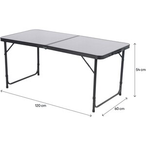 Masa camping Vatani, aluminiu, 120 x 60 x 54 cm, gri Masa camping Vatani, aluminiu, 120 x 60 x 54 cm, gri