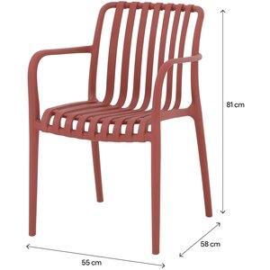 Scaun terasa Timbo, plastic, 55 x 58 x 81 cm, rosu Scaun terasa Timbo, plastic, 55 x 58 x 81 cm, rosu