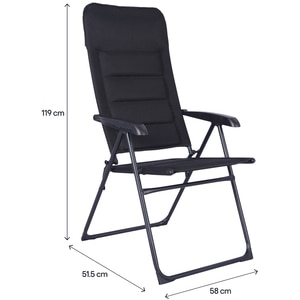 Scaun pliabil GOODHOME Vatani, negru Scaun pliabil GOODHOME Vatani, negru