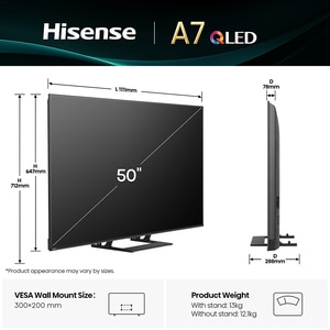Televizor QLED Smart HISENSE 50A7Q, Ultra HD 4k, 126cm Televizor QLED Smart HISENSE 50A7Q, Ultra HD 4k, 126cm
