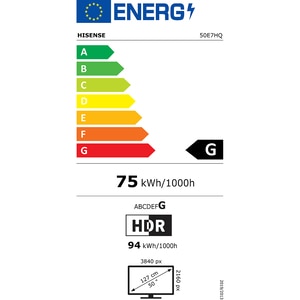 Televizor QLED Smart HISENSE 50E7HQ, Ultra HD 4K, HDR10, 127cm Televizor QLED Smart HISENSE 50E7HQ, Ultra HD 4K, HDR10, 127cm