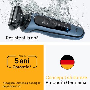 Aparat de ras BRAUN Series 5 52-A1000S, autonomie 50 min, albastru Aparat de ras BRAUN Series 5 52-A1000S, autonomie 50 min, albastru